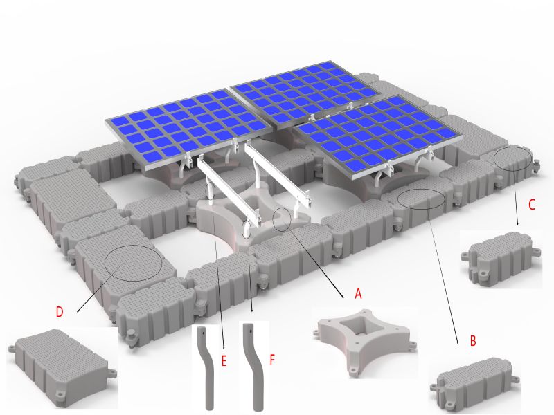Sistema di montaggio solare galleggiante